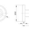 Percha de Pared Individual Latón Cromado